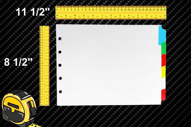 LandscapeBinder-com Landscape Color Blank Tabs, 6 Per Set, for Landscape or Horizontal Binders, for Standard Size Paper - Image 3